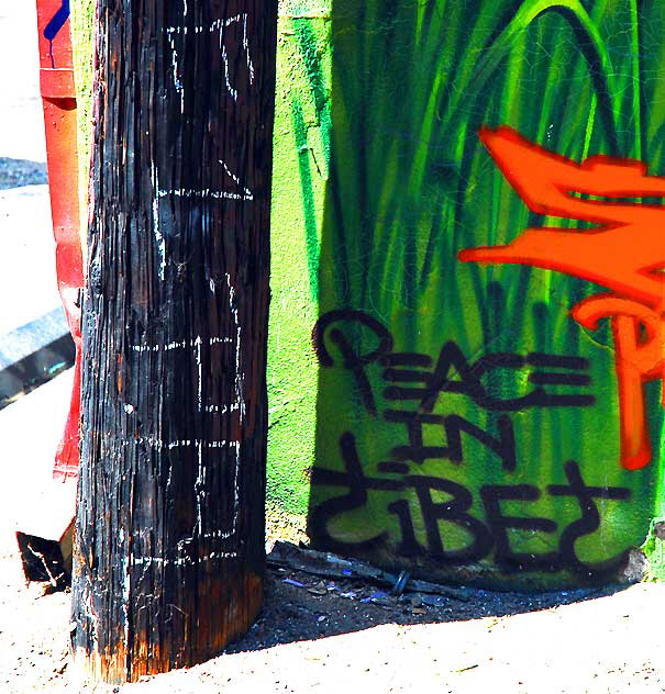 "Peace in Tibet" mural, in the alley off Spaulding, just south of Melrose Avenue
