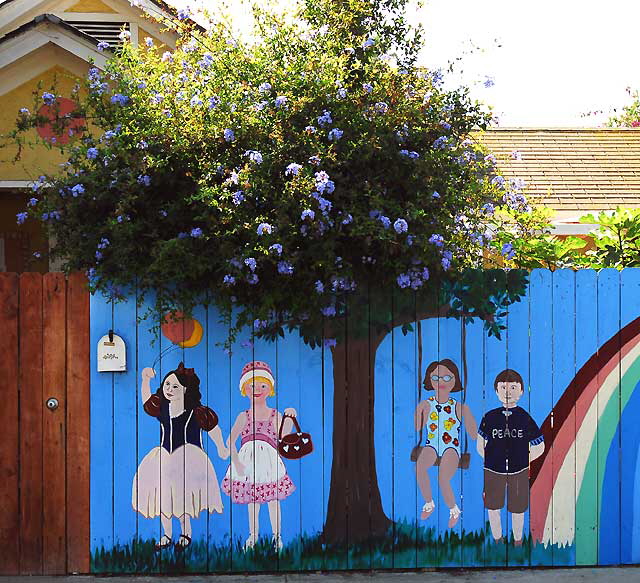 Tree mural at day care center off Main Street in Venice, California