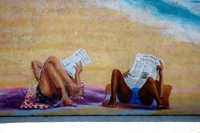 Emily Winters mural "Endangered Species" (1990), Venice Beach 