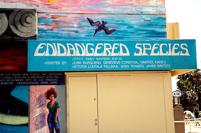 Emily Winters mural "Endangered Species" (1990), Venice Beach 