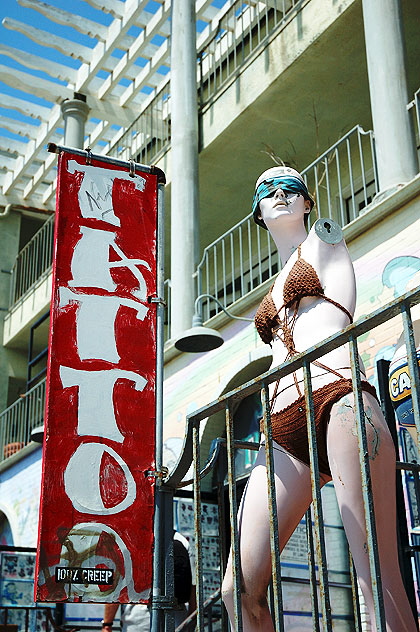 Tattoo parlor with one-armed manikin, Oceanfront Walk, Venice Beach 