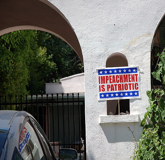 Curson Avenue, Hollywood - Impeachment Sign