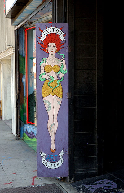 Tattoo Parlor, Sunset Boulevard - redhead