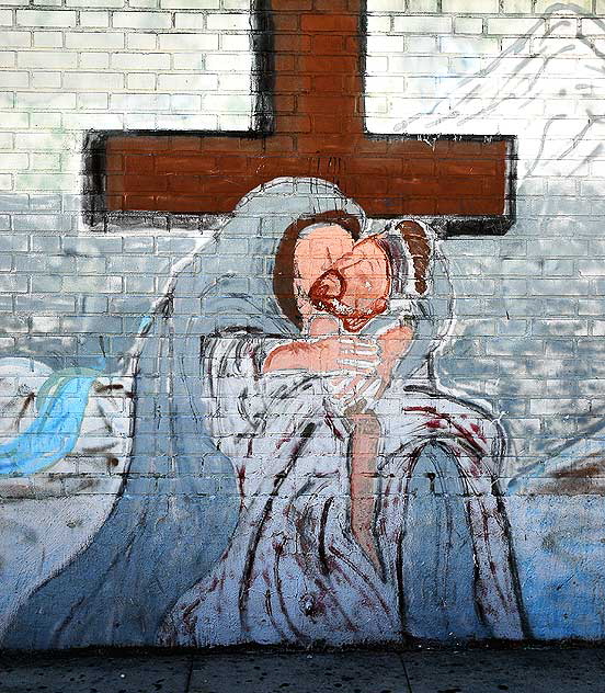 Jesus mural, Normandie at Western, East Hollywood