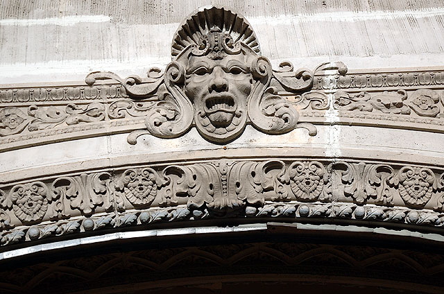 The west wall of the old Pacific Warner Theater on Hollywood Boulevard  - faces