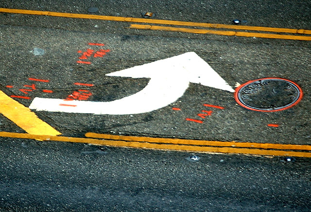 Left turn arrow, Pacific Coast Highway