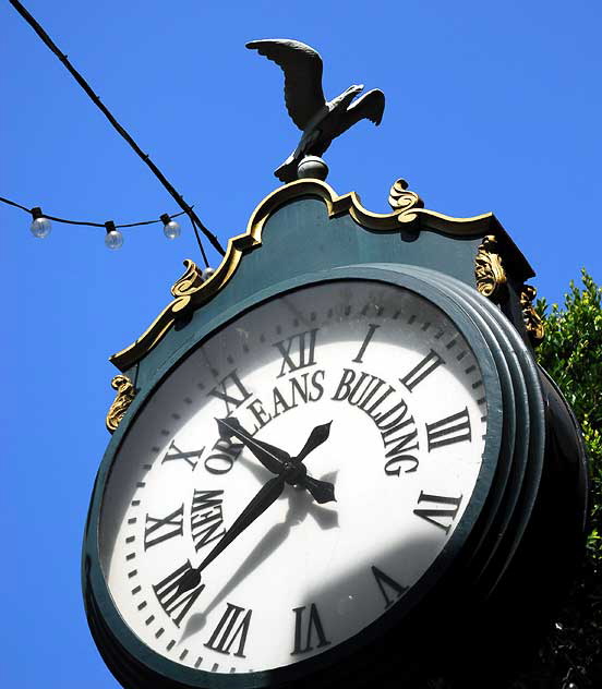 Eagle on top of the clock in front of the News Orleans Building on Main in Santa Monica