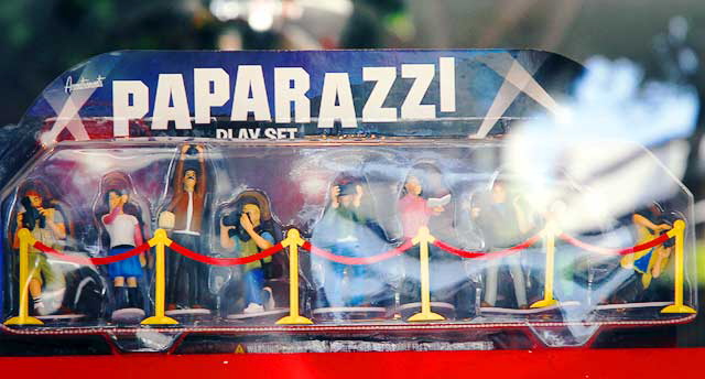 Paparazzi Play Set - in toy shop window on Main Street in Santa Monica 