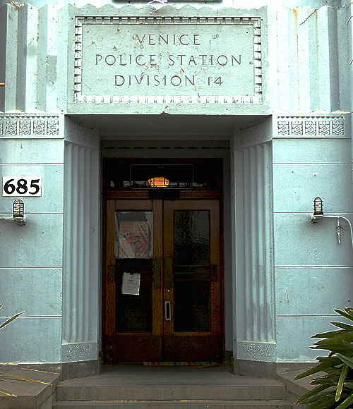 The former Venice Division of the Los Angeles Police Department, at 685 Venice Boulevard, home to  the Social and Public Art Resource Center (SPARC)