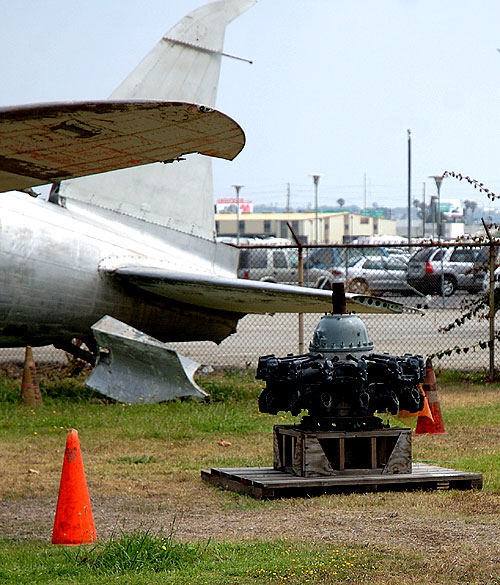 Douglas DC-3 undergoing restoration at  The Proud Bird  on Aviation Boulevard in El Segundo