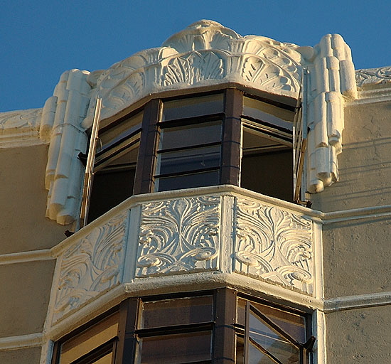 Wall of of the old twenties apartment building at 1314 North Hayworth, just south of the Directors Guild on Sunset Boulevard