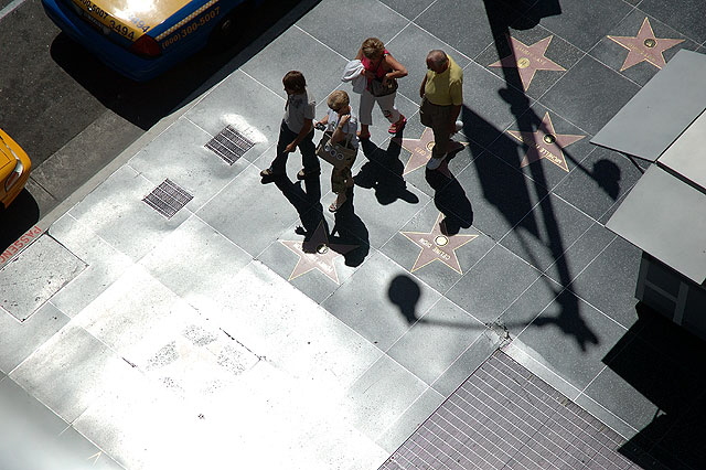 Tourists, Hollywood Walk of Fame, at the Kodak Theater