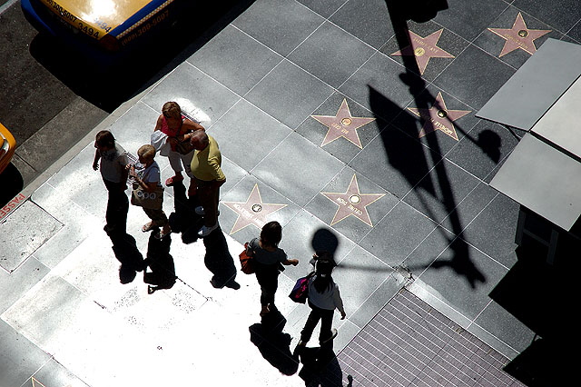 Tourists, Hollywood Walk of Fame, at the Kodak Theater