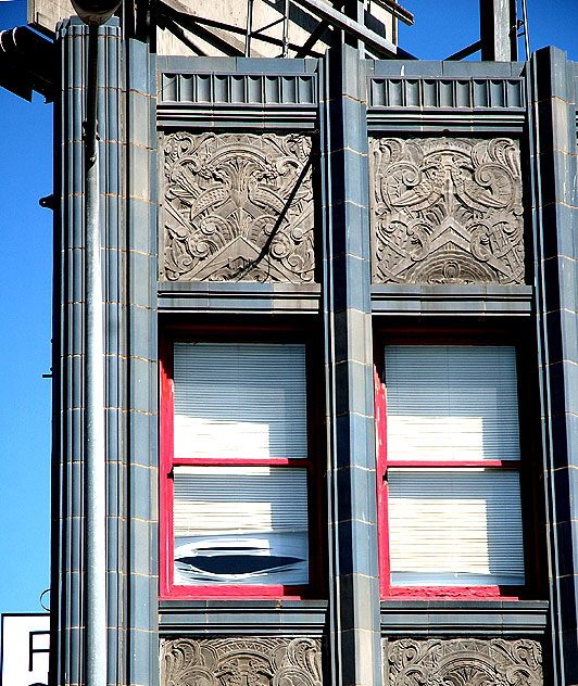 Windows of Art Deco Building, Hollywood Boulevard at Wilcox