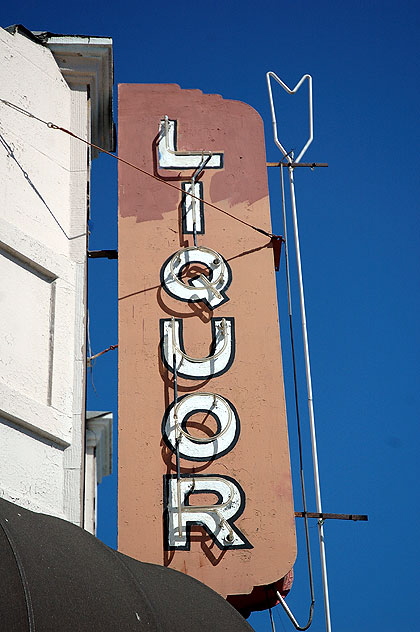 Signage, Melrose Liquor, Melrose Avenue, Los Angeles 