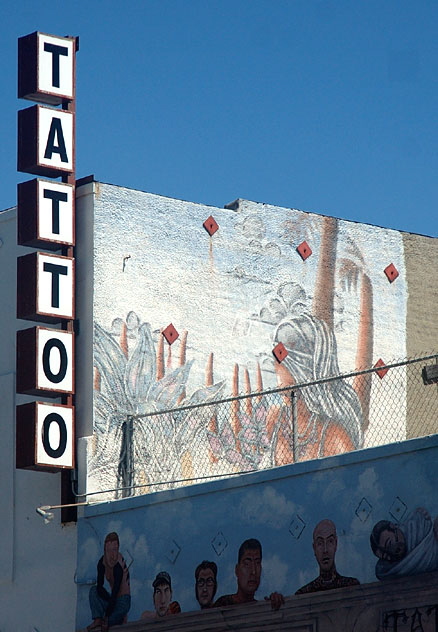 Mural above Tattoo shop, Venice Beach