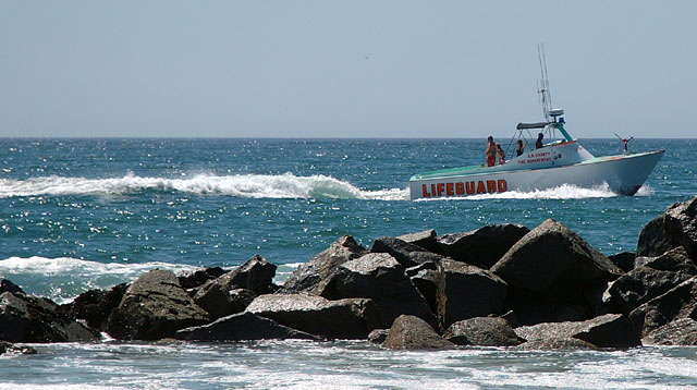 The breakwater just north of the pier, Venice Beach 