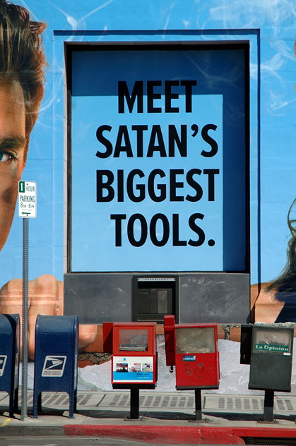 "Satan's Tools" movie promo, Hollywood Boulevard