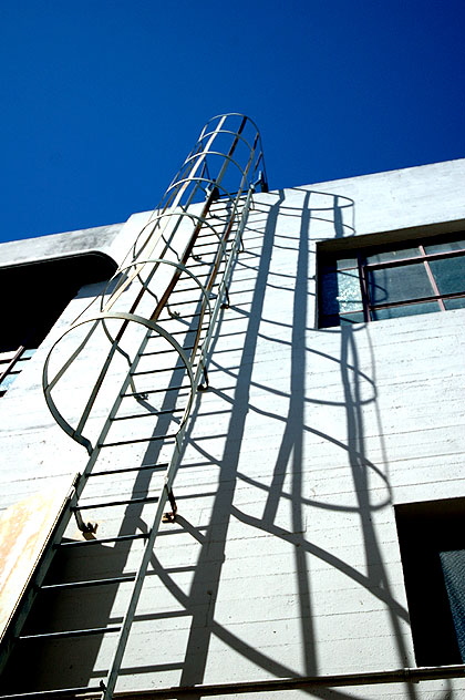 Ladder in alley with shadows - Hollywood