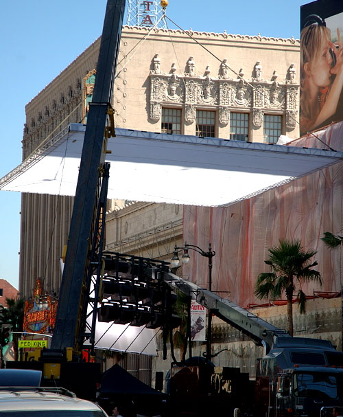 Location shoot for Columbia Pictures' "John Hancock" on Hollywood Boulevard, Thursday, September 13, 2007