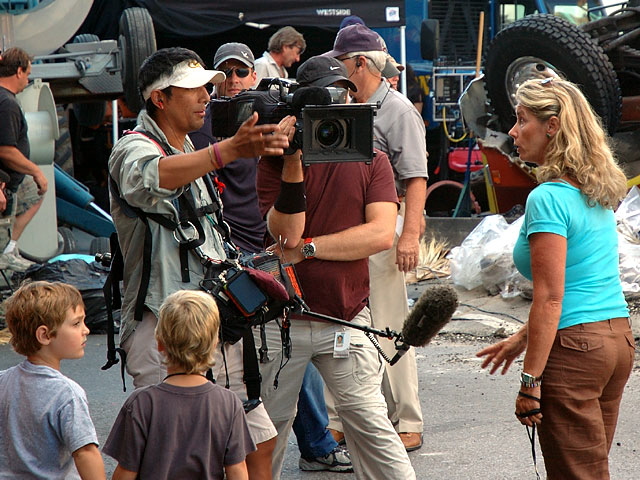 Location shoot for Columbia Pictures' "John Hancock" on Hollywood Boulevard, Thursday, September 13, 2007