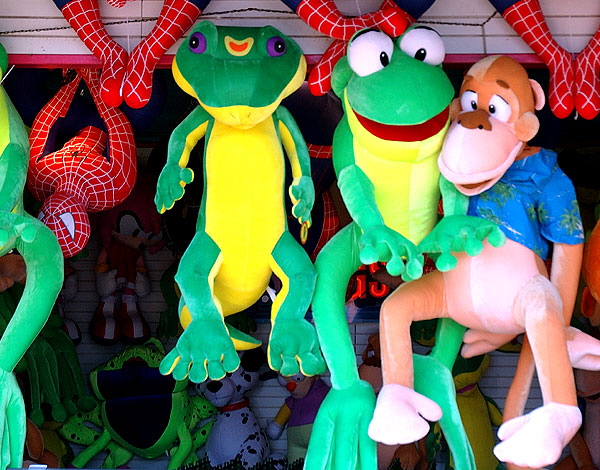 Amusement park prizes, Pacific Park, on the Santa Monica pier 