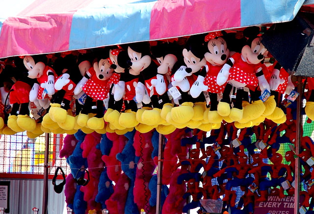 Amusement park prizes, Pacific Park, on the Santa Monica pier 