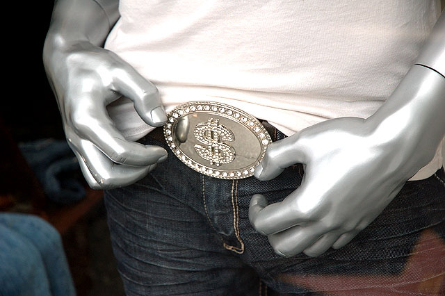 Dollar-Sign belt buckle