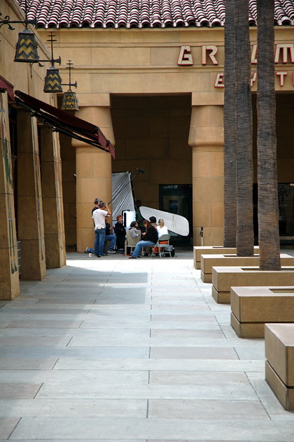 The usual - someone "important" being interviewed about "important films" in the courtyard of the Egyptian Theater -