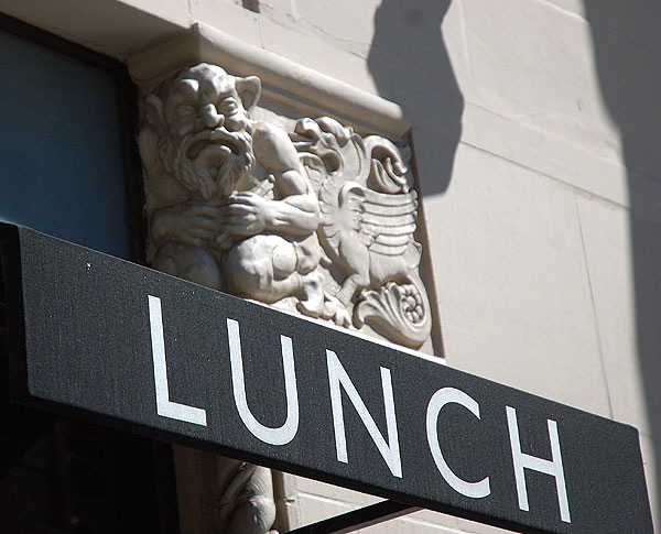 At the caf at Hollywood and Vine - perhaps one should not do lunch here.  