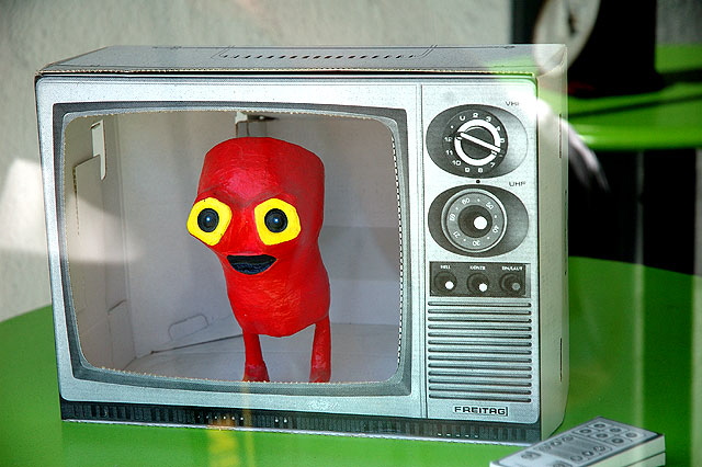 TV Creature, window of a curio shop on Hollywood Boulevard 