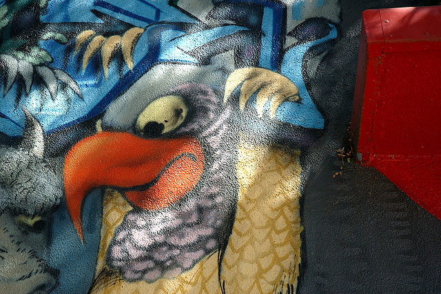 Bird mural, Melrose Avenue