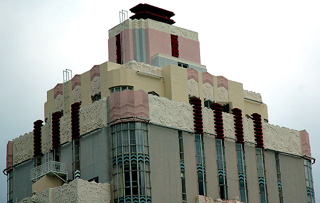 The Sunset Tower Hotel, the Zigzag Moderne icon smack in the middle of the Sunset Strip (8358 Sunset Boulevard) - 1929, architect Leland A. Bryant