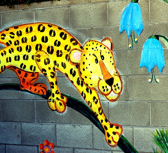 Mural at day care center, Sycamore at Sunset Boulevard, Hollywood