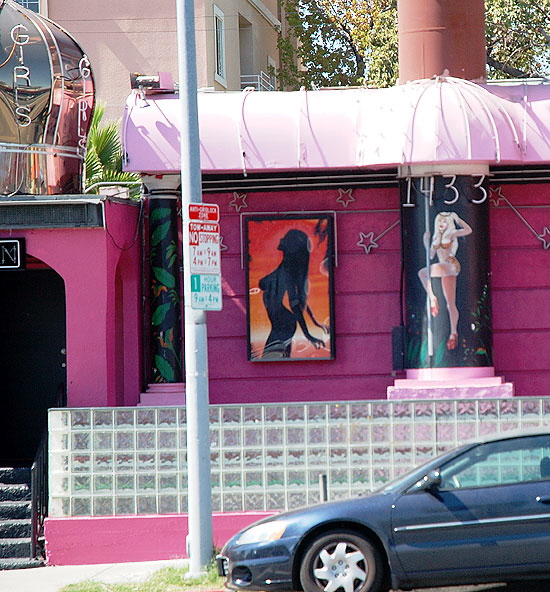 Strip club, La Brea at Sunset, Hollywood