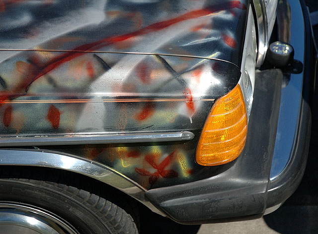 Customized "Flower" Mercedes, Spaulding Avenue at Melrose