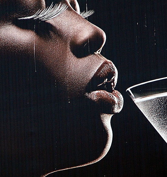 Eyelashes and Martini billboard, Sunset Strip, West Hollywood