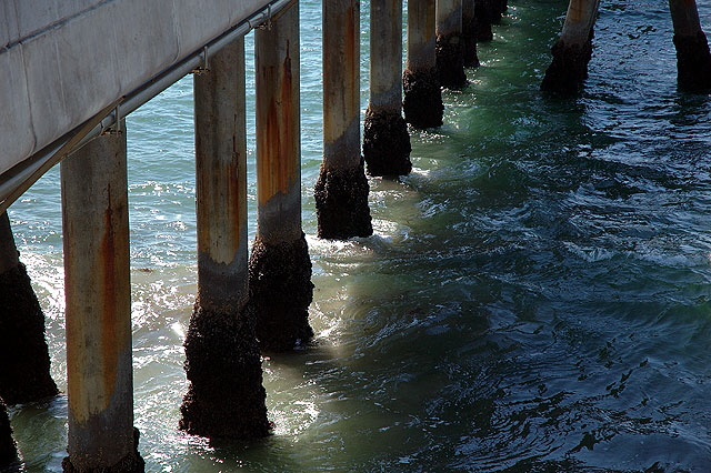 The Venice Beach Pier at midday, very indirectly