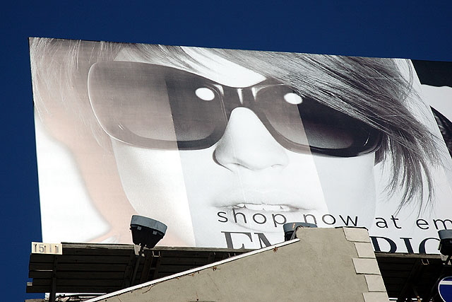 Armani Emporium "sunglasses" billboard, 8200 West Sunset Boulevard 