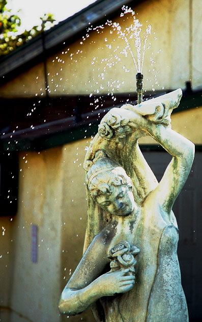 Faux Greco-Roman sculpture at the Body Shop, Sunset Boulevard, West Hollywood