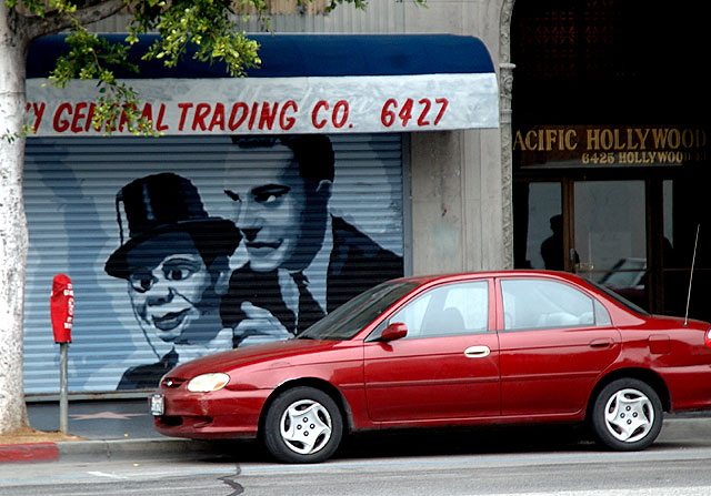 Just west of Hollywood and Vine, red, white and blue, and Edgar and Charlie