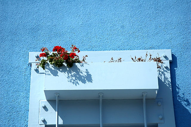 Color study - the area where Rose Avenue meets Oceanfront Walk in Venice Beach, California 