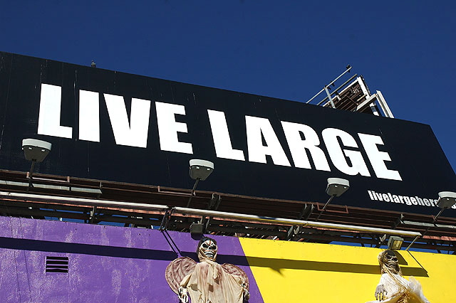 "Live Large" billboard, San Vicente and Sunset Boulevard, West Hollywood