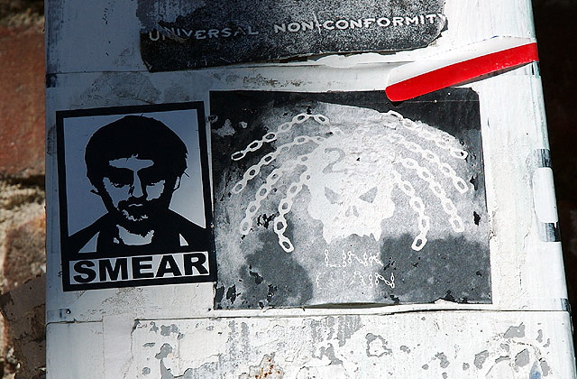 Stickers behind the Viper Room, Sunset Boulevard, West Hollywood