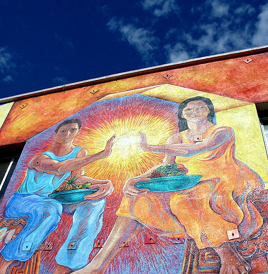 "Sculpting another Destiny"  mural by Ricardo Mendoza  1571 Sunset Boulevard at Echo Park Boulevard