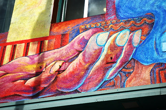 "Sculpting another Destiny" – mural by Ricardo Mendoza – 1571 Sunset Boulevard at Echo Park Boulevard