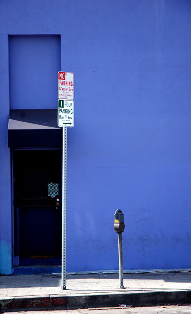 Blue wall, Vine at Santa Monica Boulevard