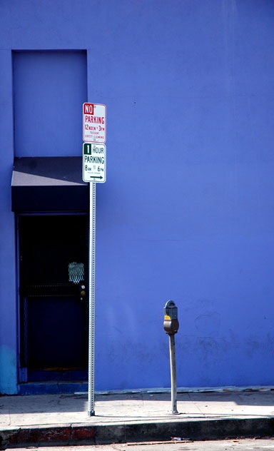 Blue wall, Vine at Santa Monica Boulevard
