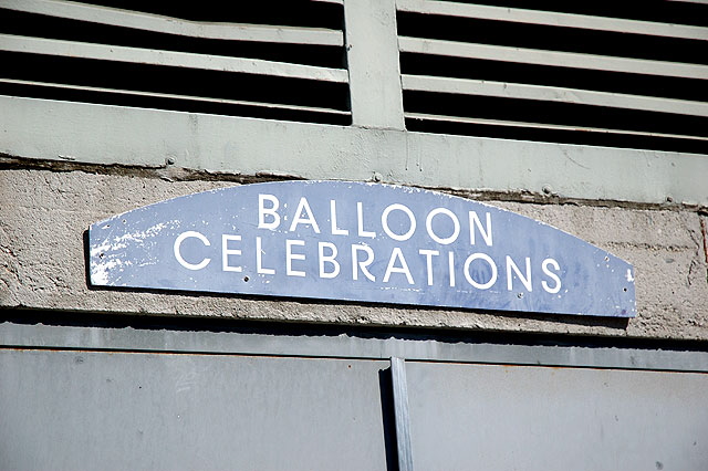 Rear alley entrance to Balloon Celebrations - Galey Avenue, Westwood Village