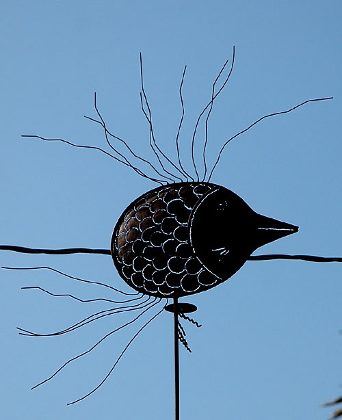 Metal fish weathervane, Stanley Avenue at Melrose 